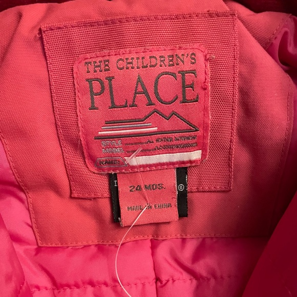 Children’s Place Girls Snowsuit 24m 2T Pink Thermolite Plus Insulated - Picture 3 of 5
